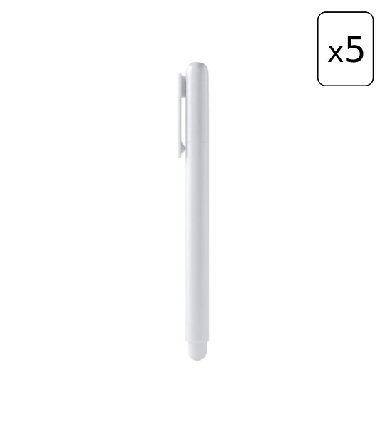 5 бр. бяла гел химикалка SARMI снимка