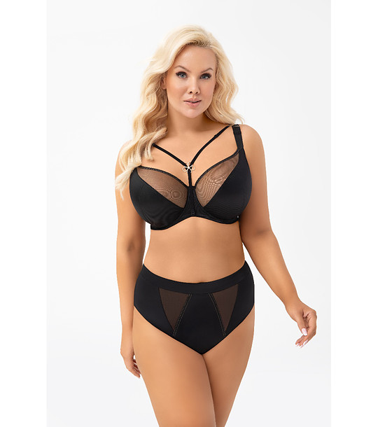 Черен мек сутиен с банели MARISA и декоративни ленти снимка