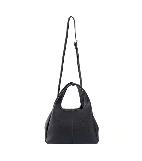 Дамска черна hobo чанта от еко кожа снимка