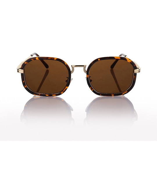 Слънчеви очила с кафяви стъкла и костенуркова рамка  снимка