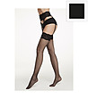 Черни чорапи с дантелен колан STRIPPANTE SENSUAL-1 снимка