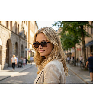 Унисекс слънчеви очила с кафяви стъкла снимка