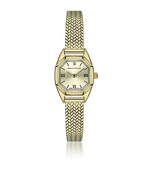 Дамски златист часовник с диамант  снимка