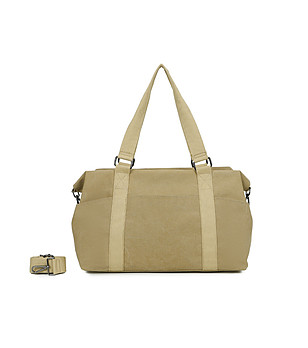 Пътна чанта в цвят камел с дълги дръжки снимка