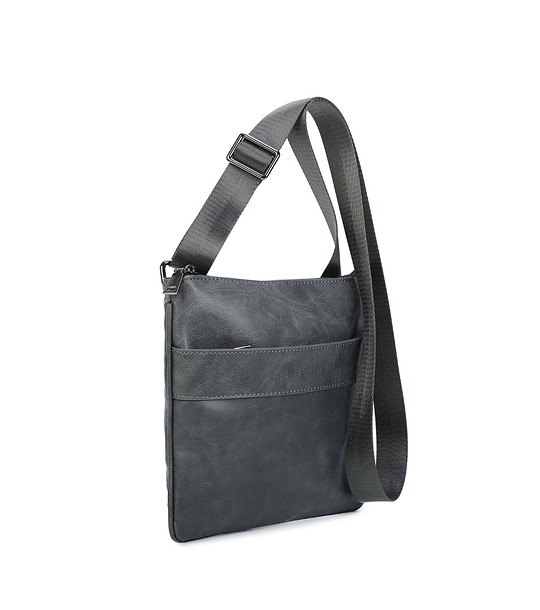 Сива чанта през рамо снимка