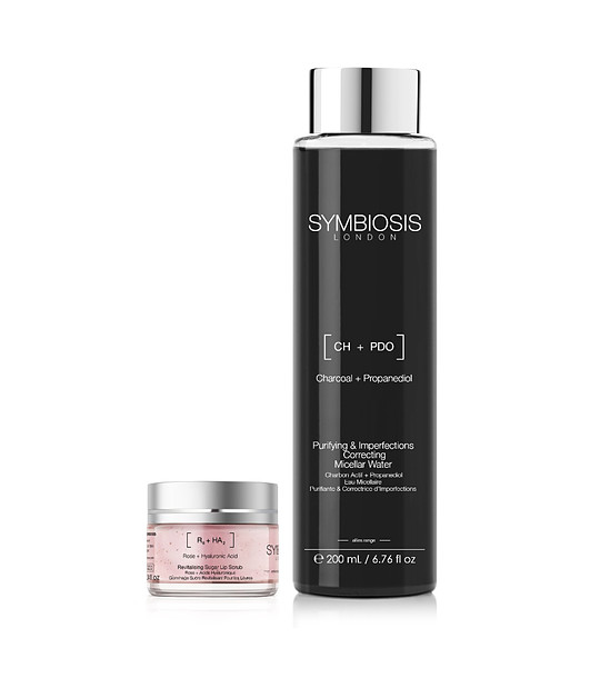 Комплект грижа за лице и устни SYMBIOSIS LONDON Morning Pamper Routine 2 части снимка