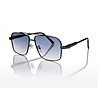 Унисекс слънчеви очила с черна рамка и градиентни сини стъкла-3 снимка