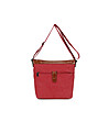 Червена чанта през рамо с цип-2 снимка