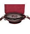 Дамска чанта през рамо в бордо с капак-3 снимка