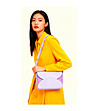 Оранжева кожена чанта през рамо с капак CEFALONIA-4 снимка