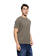 Мъжка памучна тениска в цвят каки Bоno-2 снимка