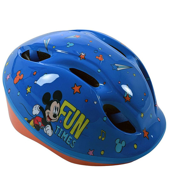 Синя детска каска с принт Mickey Mouse снимка