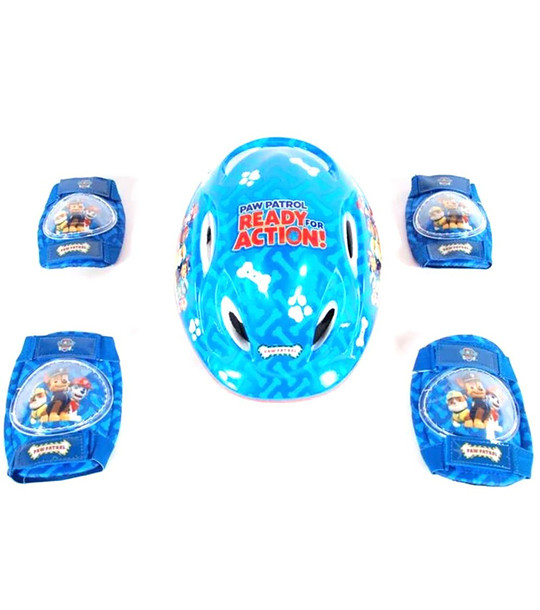 Детски син комплект каска и протектори PAW PATROL II снимка