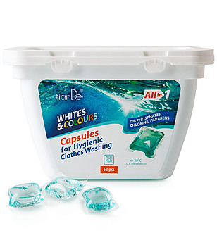 Капсули за пране WHITES & COLOURS 52 броя снимка
