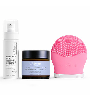 Розово-бял комплект за лице CLEANSE, TONE & LIFT COLLAGEN BUNDLE 120ML + 120ML снимка