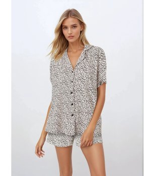 Дамска памучна пижама с шорти ABOUT STYLE снимка