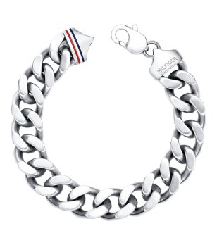 Мъжка сребриста гривна тип верижка от неръждаема стомана Tommy Hilfiger снимка