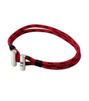 Мъжка червена гривна с черни детайли Tommy Hilfiger снимка