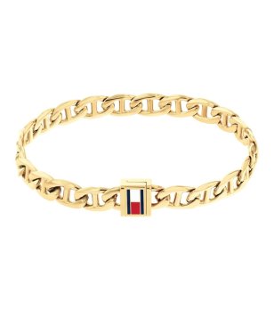 Мъжка златиста гривна тип верижка от неръждаема стомана Tommy Hilfiger снимка