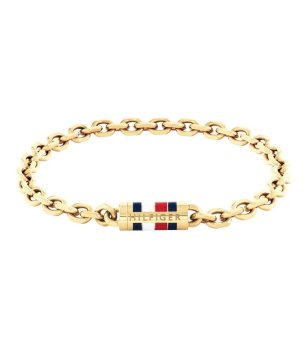 Мъжка златиста гривна тип верижка TOMMY HILFIGER снимка