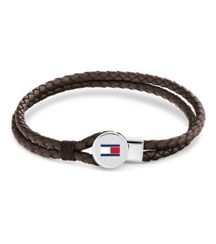 Мъжка кафява кожена гривна BRUCE Tommy Hilfiger снимка