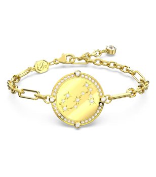 Златиста гривна с медальон зодия Скорпион Swarovski снимка