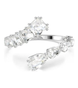 Сребриста твърда гривна с кристали Swarovski MATRIX снимка