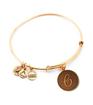 Златиста гривна с буква C Alex and Ani снимка