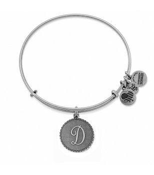 Сребриста гривна с буква D Alex And Ani снимка