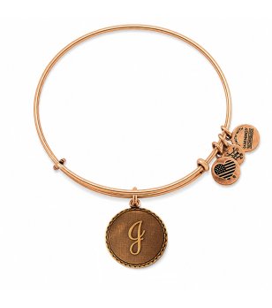 Дамска златиста гривна с буква J Alex And Ani снимка