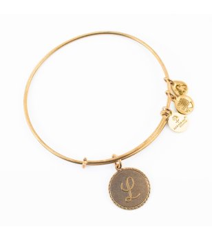 Златиста гривна с буква L Alex And Ani снимка