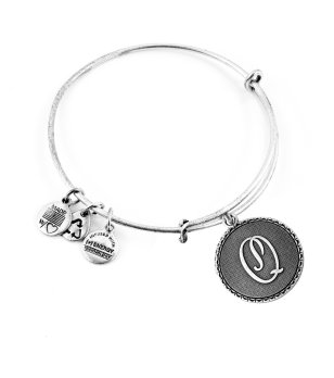 Сребриста дамска гривна с буква Q ALEX AND ANI снимка