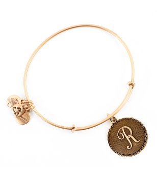 Дамска златиста гривна с буква R Alex and Ani снимка