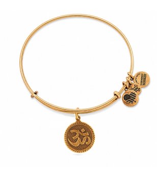 Златиста гривна с талисман OM Alex And Ani снимка