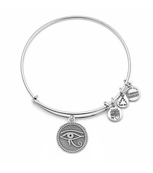 Сребриста метална гривна с талисман Eye of Horus Alex And Ani снимка