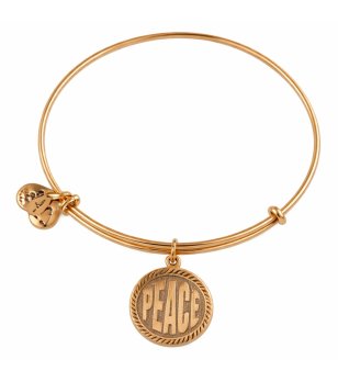 Златиста гривна с талисман PEACE Alex And Ani снимка