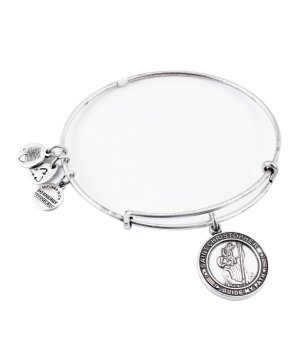 Сребриста гривна с медальон Saint Christopher Alex and Ani снимка