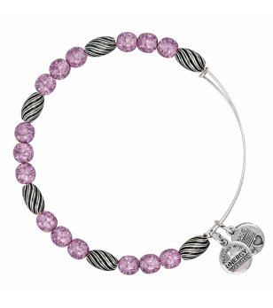 Дамска лилава гривна с мъниста Alex And Ani снимка
