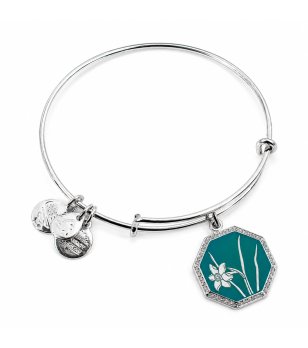 Сребриста гривна с висулка Narcissus Alex And Ani снимка