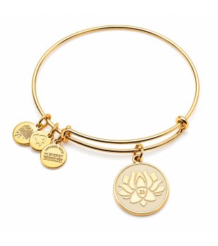 Дамска златиста гривна с лотос Alex And Ani снимка