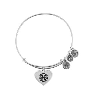 Сребриста дамска гривна с висулка сърце Alex and Ani снимка