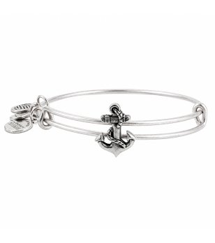 Сива метална гривна с котва Alex And Ani снимка