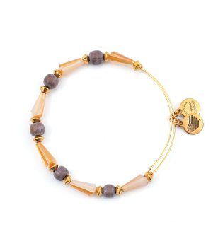 Дамска гривна в бежово и златисто с мъниста Alex And Ani снимка