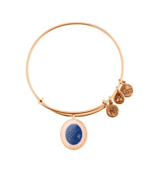 Дамска златиста гривна със зодиакален медальон Лъв Alex And Ani снимка