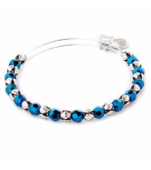 Дамска синя метална гривна с мъниста Alex and Ani снимка