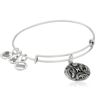 Дамска сребриста гривна с талисман зодия Риби Alex and Ani снимка