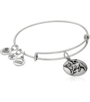 Сребриста гривна с талисман зодия Телец Alex And Ani снимка