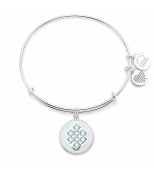 Дамска сребриста гривна с кръгла висулка Alex And Ani снимка