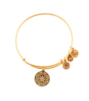 Златиста гривна твърда халка с висулка компас STAR VENUS BRACELET III AC снимка