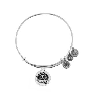 Сребриста метална гривна с талисман Claddagh Alex And Ani снимка